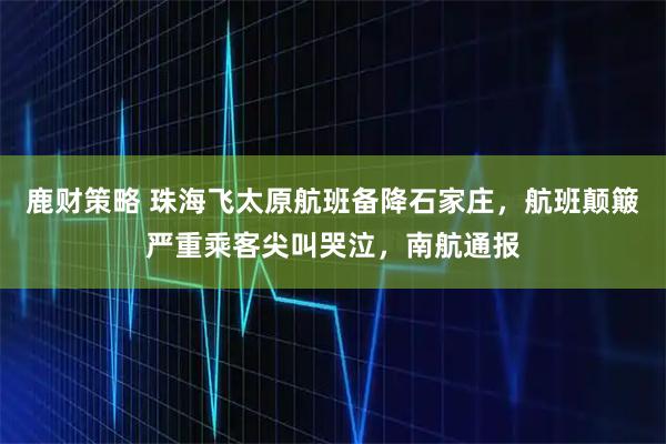 鹿财策略 珠海飞太原航班备降石家庄，航班颠簸严重乘客尖叫哭泣，南航通报