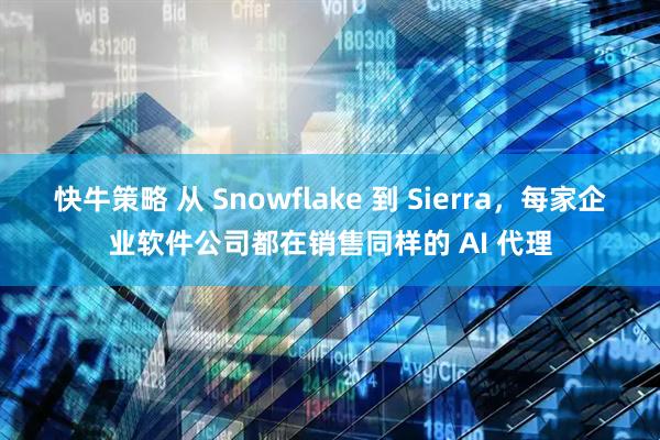 快牛策略 从 Snowflake 到 Sierra,每家企业软件公司都在销售同样的 AI 代理